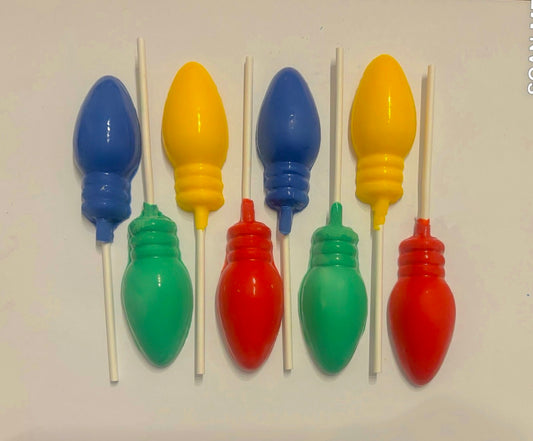 Chocolate Christmas Lights Suckers